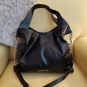 Michael Kors Black Leather Convertible Satchel